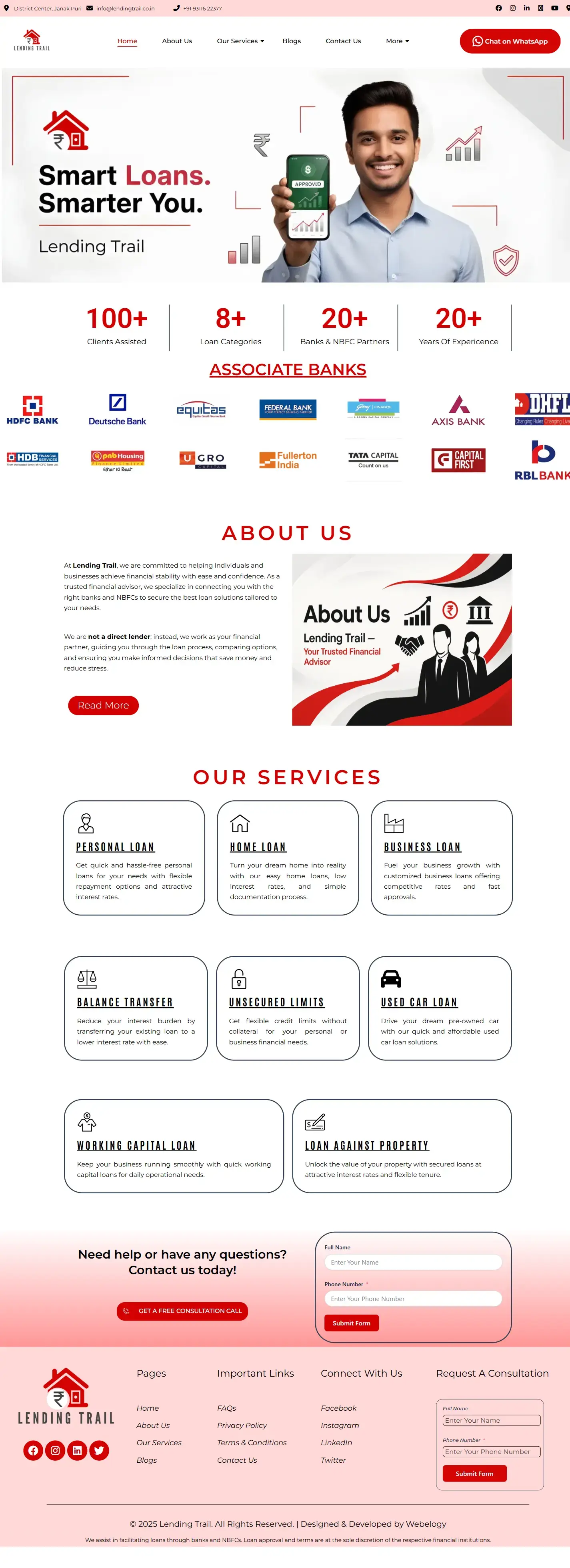 LendingTrail — full desktop page
