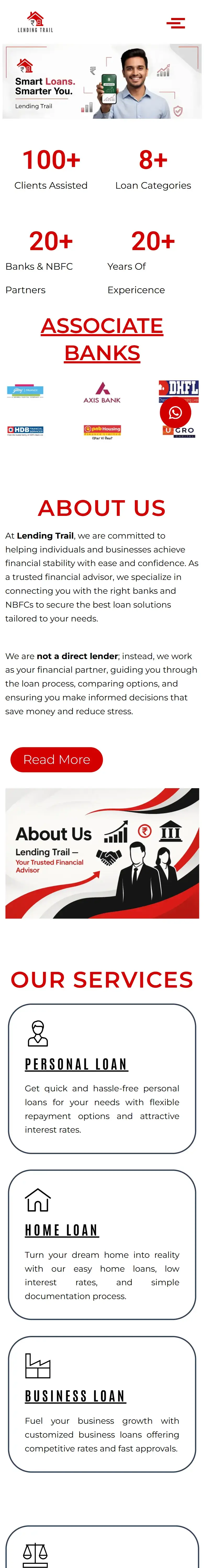 LendingTrail — mobile view