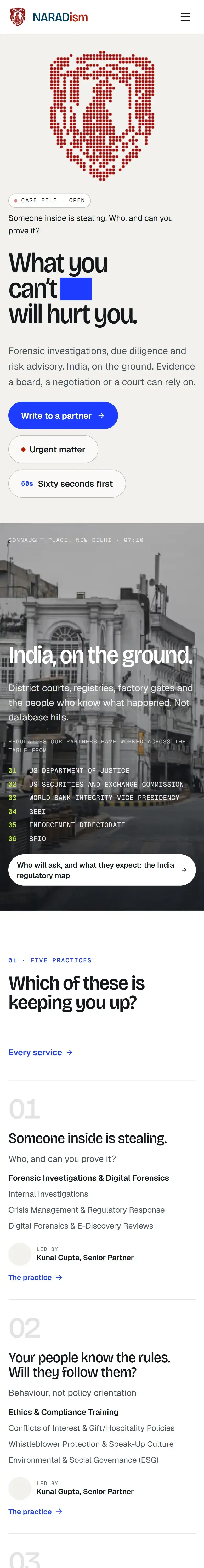 Naradism — mobile view