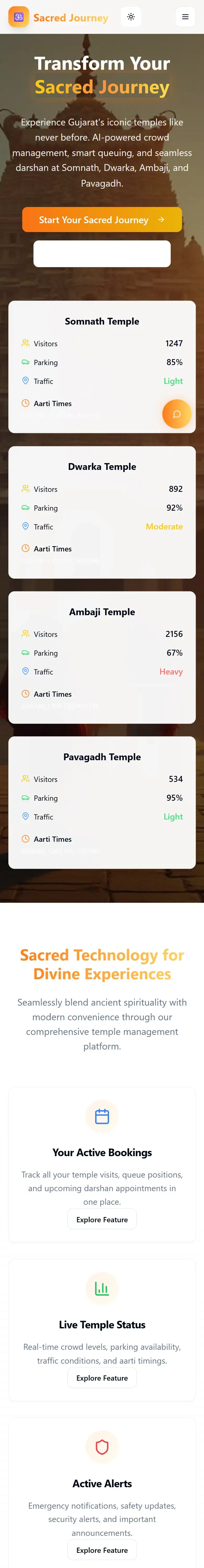 Sacred Journey — mobile view